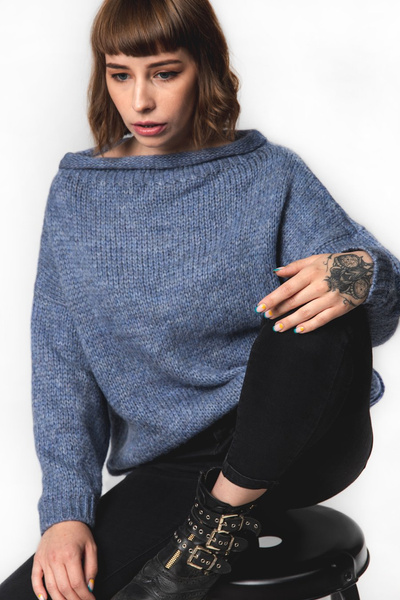 Kurzpullover UNDERWORLD Himmelblau