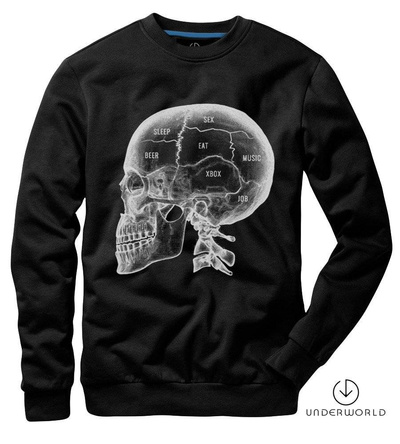 Sweatshirt UNDERWORLD Unisex X-ray skull