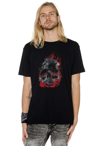 T-shirt für Herren UNDERWORLD Skull in fire