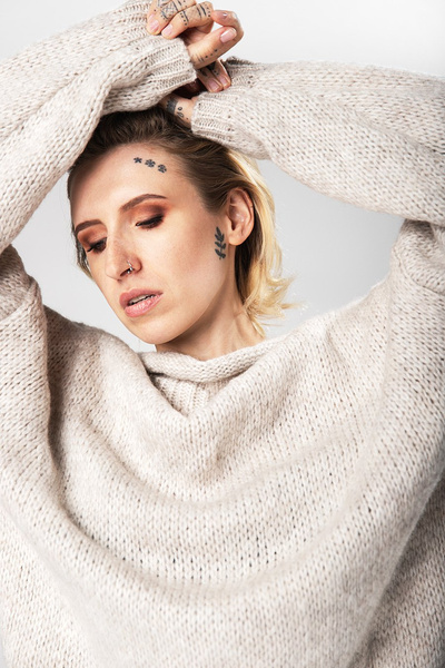 Kurzpullover UNDERWORLD  Hellbeige
