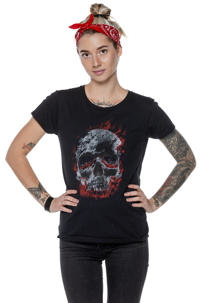 T-shirt für Damen UNDERWORLD Skull in fire