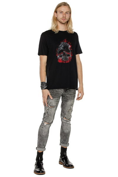 T-shirt für Herren UNDERWORLD Skull in fire
