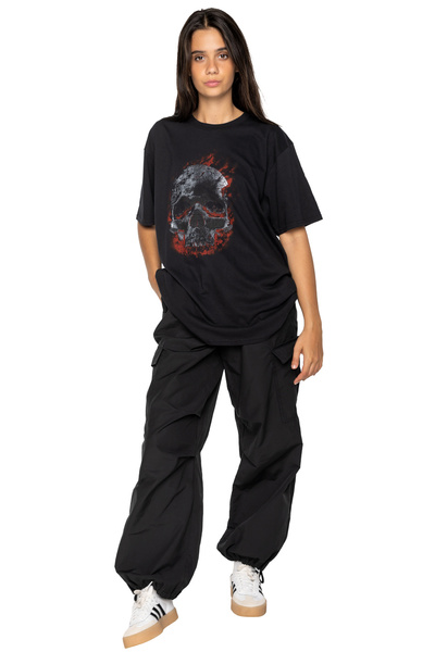 T-shirt loose fit UNDERWORLD Skull in fire