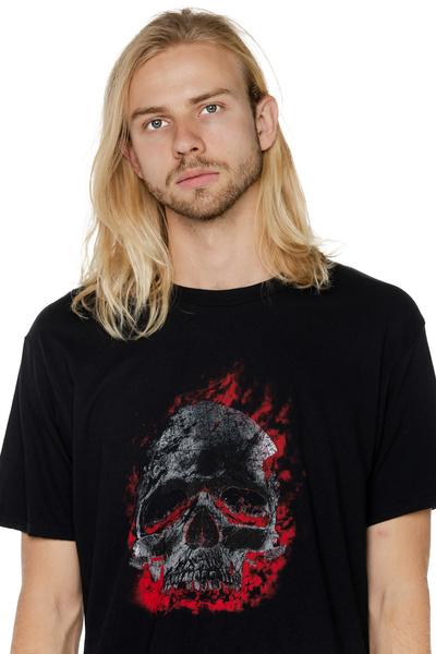 T-shirt für Herren UNDERWORLD Skull in fire